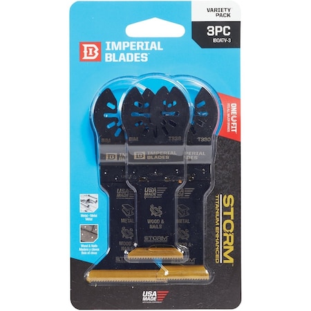 Imperial Blades ONE FIT Storm Oscillating Blade Assortment, 3-Piece IBOATV-3