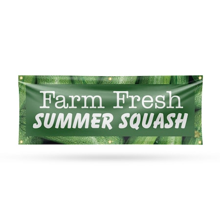 Signmission Farm Fresh Summer Squash, 24 Inch x 72 Inch, Vinyl Banner B-72-30617