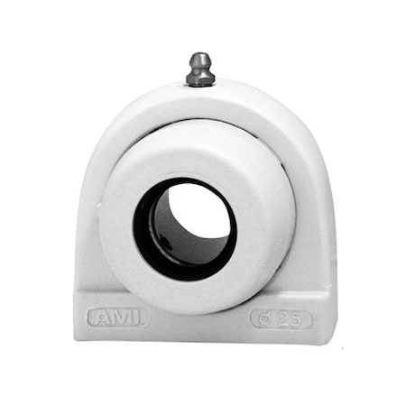 Ami Bearings SINGLE ROW BALL BEARING - 30MM WIDE ACCU-LOC WHITE TB PLW BLK 2 OPN COV UETBL206CW