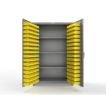 Strong Hold 14 GA Bin Cabinet 3 Shelves - EK Lock 46-BS-243-EK-L