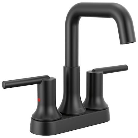 Delta Trinsic Centerset Bathroom Faucet In Matte Black 2554-BLMPU-DST