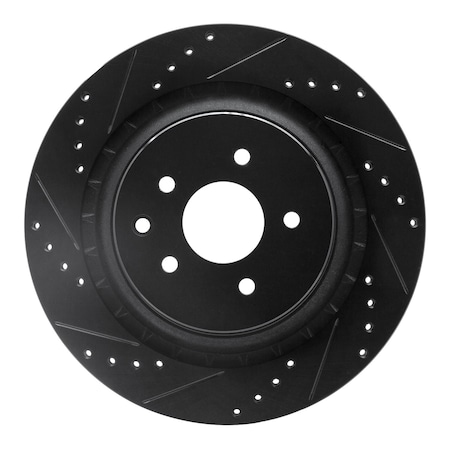 Dynamic Friction Co DFC Brake Rotor - Drilled and Slotted - Black 633-68013L