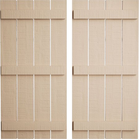 Ekena Millwork Rustic Four Board Spaced Board-n-Batten Rough Cedar Faux Wood Shutters, 23 1/2W x 84H, PR SHUBSS23X84RCPR