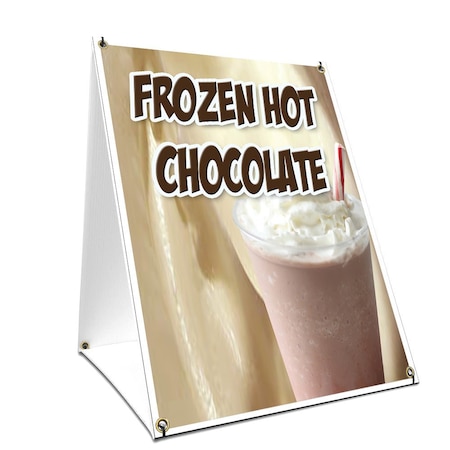 Signmission Frozen Hot Chocolate, 36 Inch x 24 Inch A-frame Yard Sign, Plastic Sign SBC-2436-Frozen Hot Chocolate