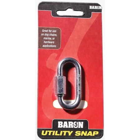 Baron C-7350T-3/16 Quick Link, 1/4 in Opening, 1-7/8 in L Dimensions, 660 lb Working Load, Steel C-7350-3/16