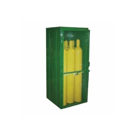 Saf-T-Cart Cylinder Storage Cage, Holds 9 Cylinders, 85 in x 32 in x 32 in 339-ESTS-9