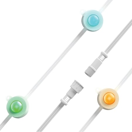 Feit Electric SL50-36/RGB/AG/16EXT Permanent Outdoor Light, String, 12-Lamp, LED Lamp, Multi-Color Light SL50-36/RGB/AG/16