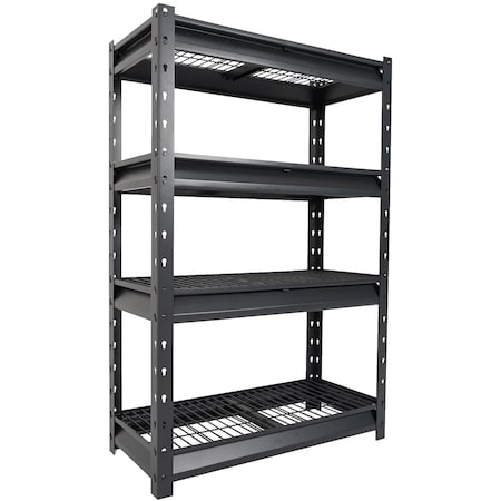 Shuntong Atlas 4-Tier 36 in.W x 14 in.D x 54 in.H Garage Shelving Heavy Duty Loads 6000LBS, Dark Grey ATLAS361454-4D1500