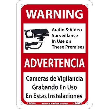 Nmc Warning Audio And Video Bilingual Sign, ESW82A ESW82A