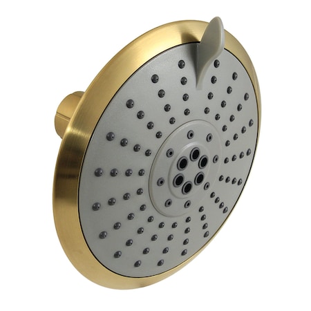 Kingston Brass 5" Round 5-Function ABS Shower Head, Brushed Brass KX257