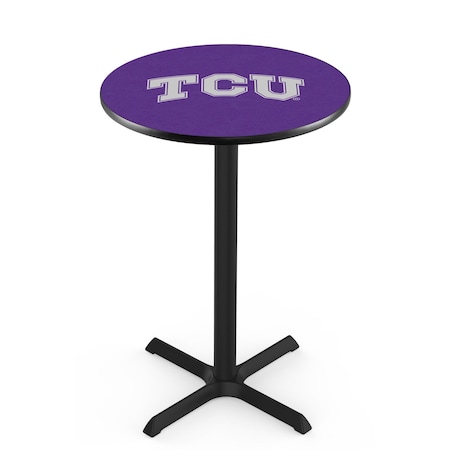 Holland Bar Stool Co 36" Blk Wrinkle TCU Pub Table, 36" dia. Top L211B3636TexChr