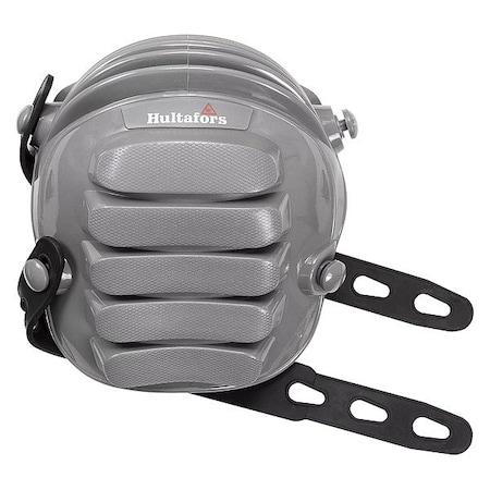 Hultafors Tools Knee Pad, Gel, Foam Pad, Rubber Cap, 2 Straps, Gray HT5217