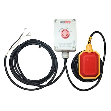 Sump Alarm HighWaterAlarm, Audio, Visual, 12VDC, 10ft SA-12VDC-1L-10