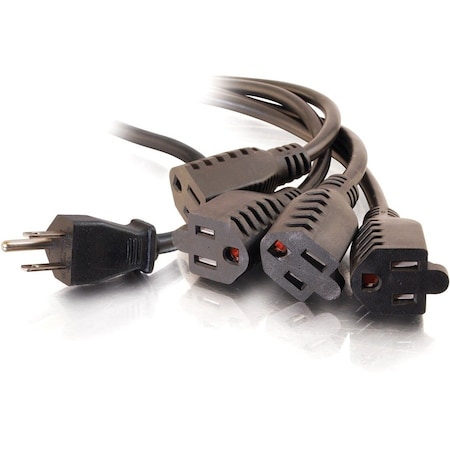 C2G 3ft 1 to 4 POWER CORD SPLITTER TAA 29806