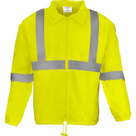 Ironwear Class 3 Hi Vis Reflective Windbreaker with Rayon Liner, Small 6445-L-SM