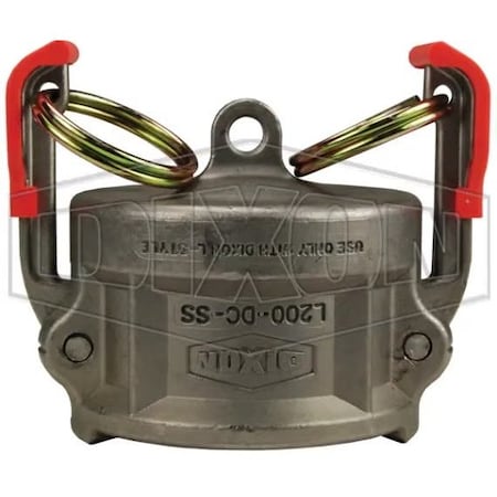 Dixon Vent-Lock Type DC Cam and Groove Dust Cap with Orange Cam Arms, 1-1/2 in, 70DegF Ambient L150-DC-SS