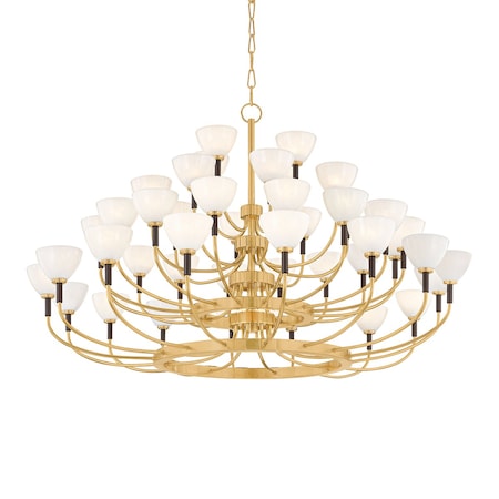 Corbett Lighting Brahma 48.75 in. Chandelier Vintage Polished Brass/Bronze 489-49-VB/BRZ