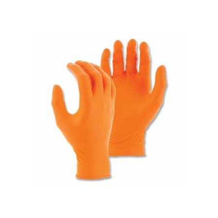 Majestic Super Grip Disposable Gloves, Exam Grade with Diamond Grip Pattern, Nitrile, 8 mil,  472-3277DO/11