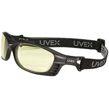 Uvex Full Frame Safety Glasses w/Black Frame and SCT Low-IR Lens w/Hydroshield Anti-Fog Coating S2609HS
