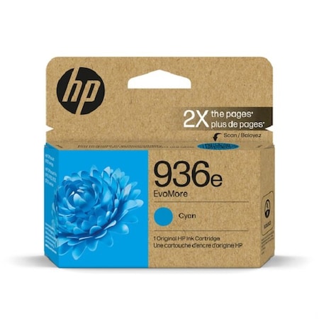 Hp 936e EvoMore Cyan Original Ink Cartridge, 1,650 Yield 4S6V3LN
