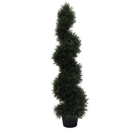 Dare2Decor UV Cedar Spiral Everyday Topiary on Pot - 4 ft. DA592647