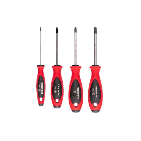 Tekton Phillips Screwdriver Set, 4 IN Shanks, 4-Piece, #0-#3 DWP90002