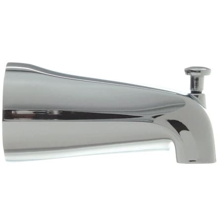 Danco Tub Spout with Diverter, 2-1/2 in L, 1/2 in Connection, Slip-Joint, Metal, Chrome Plated 88434