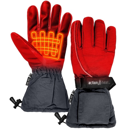 Actionheat AA Battery Heated Snow Gloves, Men's, Grey, One Size 810058850119