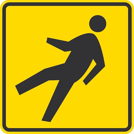 Lyle Pedestrian Crossing Symbol, Diamond, 30x30, Diamond Grade, Yellow G-15077-DG_30x30