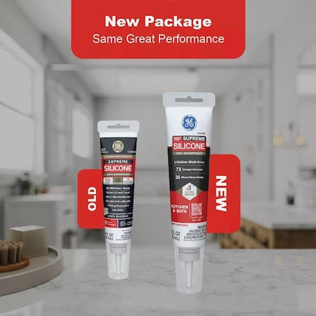 Ge Supreme Silicone Kitchen & Bath Sealant White 2.8 Oz. Tube 2974791