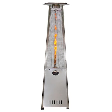 Radtec Group 93 x 24 x 24 in. Propane Pyramid Patio Heater - Stainless Steel 93-PYR-FLM-SS