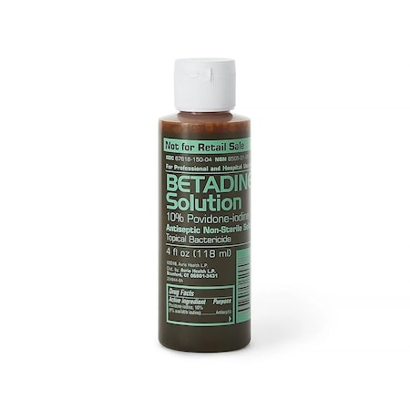 Betadine Skin Prep Solution 4 oz. Bottle 10% Strength Povidone-Iodine, NonSterile BSOL04