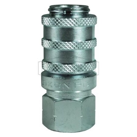 Dixon PD Series Diagnostic Female Coupler, 1/4-18 Nominal, FNPT, Steel 1PDF2