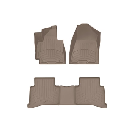 Weathertech Tan, Front and Rear FloorLiner HP 45816-1-2IM