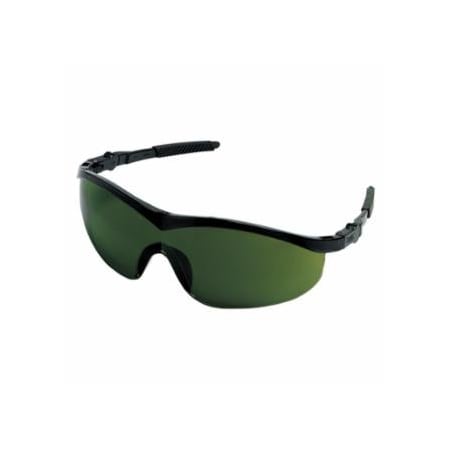 Mcr Safety ST1 Series Protective Eyewear, Green Filter 3.0 Lens, Duramass HC, Black Frame, Nylon 135-ST1130