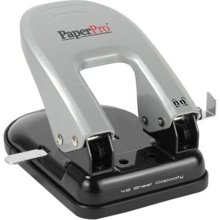 Accentra ACI2340 2- Hole Punch Traditional 40 Sheet Cap Black- Silver ACI2340