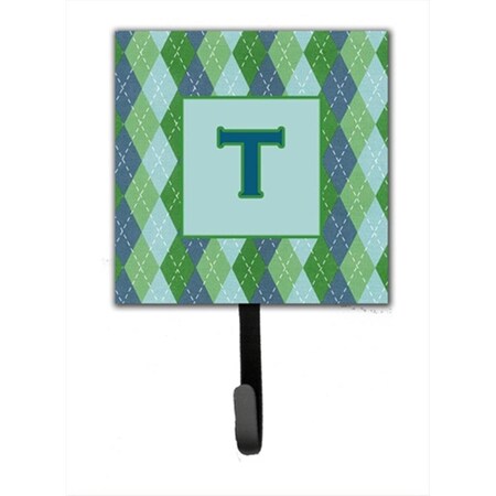 Carolines Treasures Letter T Initial Monogram - Blue Argoyle Leash Holder Or Key Hook CJ1020-TSH4