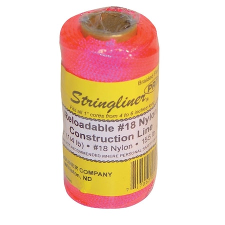 Stringliner 250 Ft. Fluorescent Pink Braided Nylon Mason Line 35162