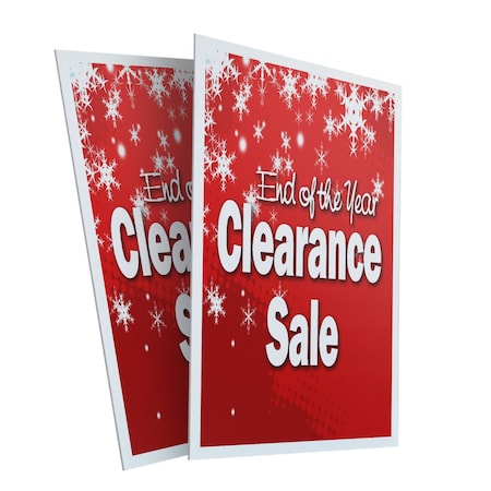 Signmission End Of The Year Clearance Sale, Plastic Signs Only 24 Inch x 36 Inch, Corrugated Plastic, 2PK CSB-2436-2PACK-EndOfTheYearClearanceSale