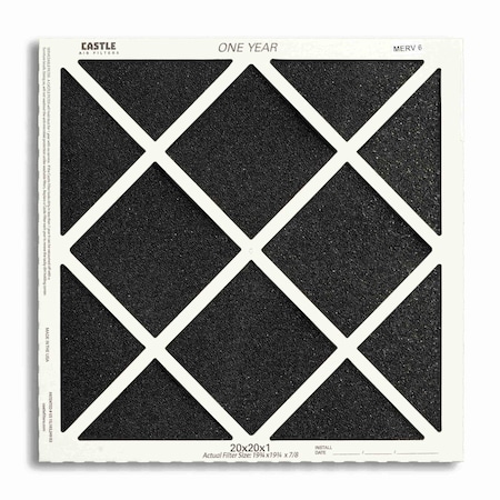 Castle Filters 20x20x1 Castle Super Flow MERV 6 HVAC One Year Air Filter 1-2020M6