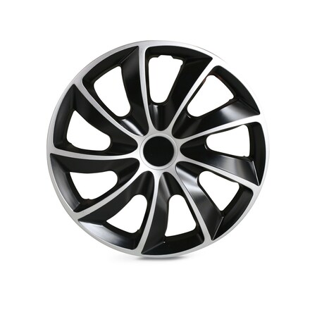 Altertrim 15 in Univ Hubcaps, Snap-On, (Slvr & Blk Lacq), 4PK CHB-5084-DP-15