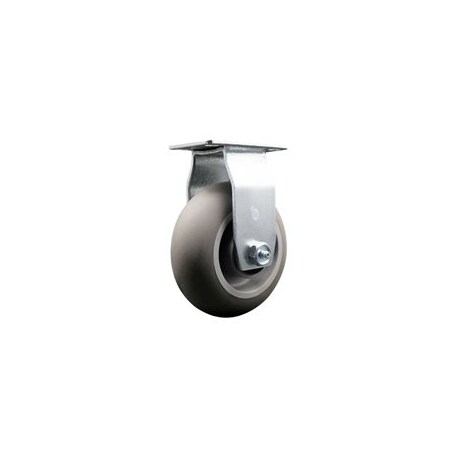 Service Caster 5 Inch Thermoplastic Rubber Wheel Rigid Caster with Roller Bearing SCC SCC-20R520-TPRRD