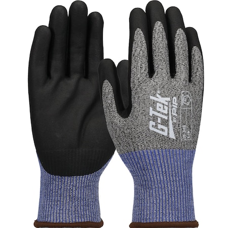 G-Tek Seamless Knit PolyKor Blended Glove w/Foam Nitrile Coated Grip on Palm&Fingers, Touchscreen, 12PK 249150