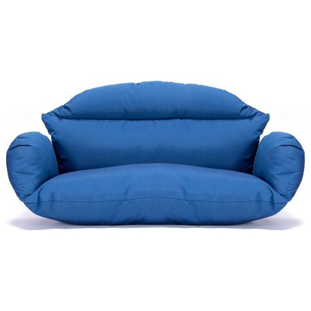 Leisuremod Hanging 2 Person Egg Swing Cushion, Blue ES57C-BU