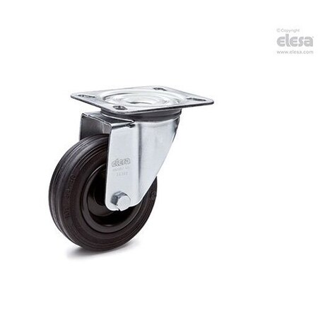 Elesa 449556 Castors steel bracket Vulcanised rubber coating plate bracketke 449556