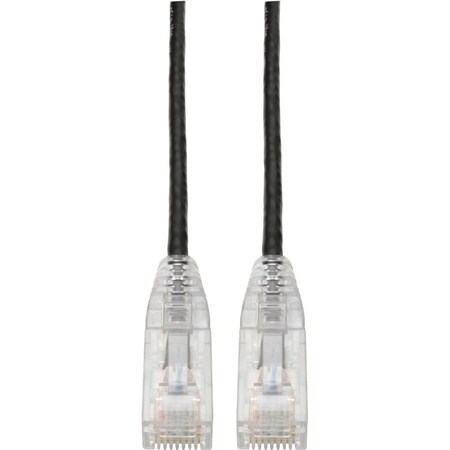 Eaton Tripp Lite Series Cat6 Gigabit Snagless Slim UTP Ethernet Cable RJ45 M/M, PoE, Black, 7 ft. N201-S07-BK