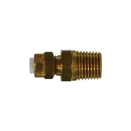 First Fitting & Fastener 1/4T X 1/4 MPT FLARELESS MALE CONNECTOR, BRASS 20272MID