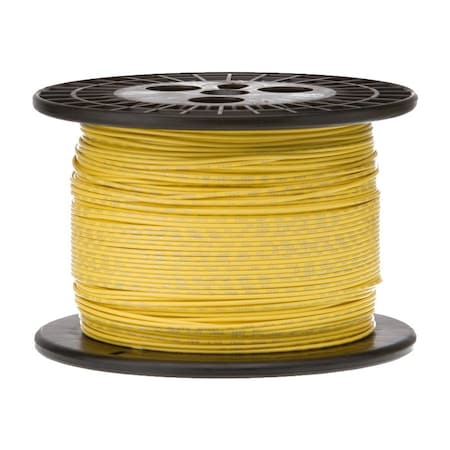Remington Industries 24 AWG Stranded Hook Up Wire, Yellow, 1000 ft, 0.044" Diameter, 300V 24UL1061STRYEL1000