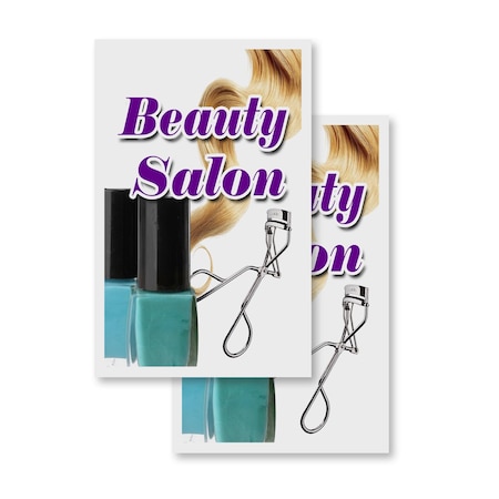 Signmission Beauty Salon, Vinyl Decals Only 24 Inch x 36 Inch, Vinyl Decal, 2PK DSB-2436-2PACK-Beauty Salon