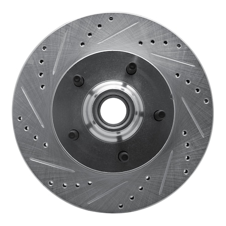 Dynamic Friction Co DFC Brake Rotor - Drilled and Slotted - Silver 631-54169L